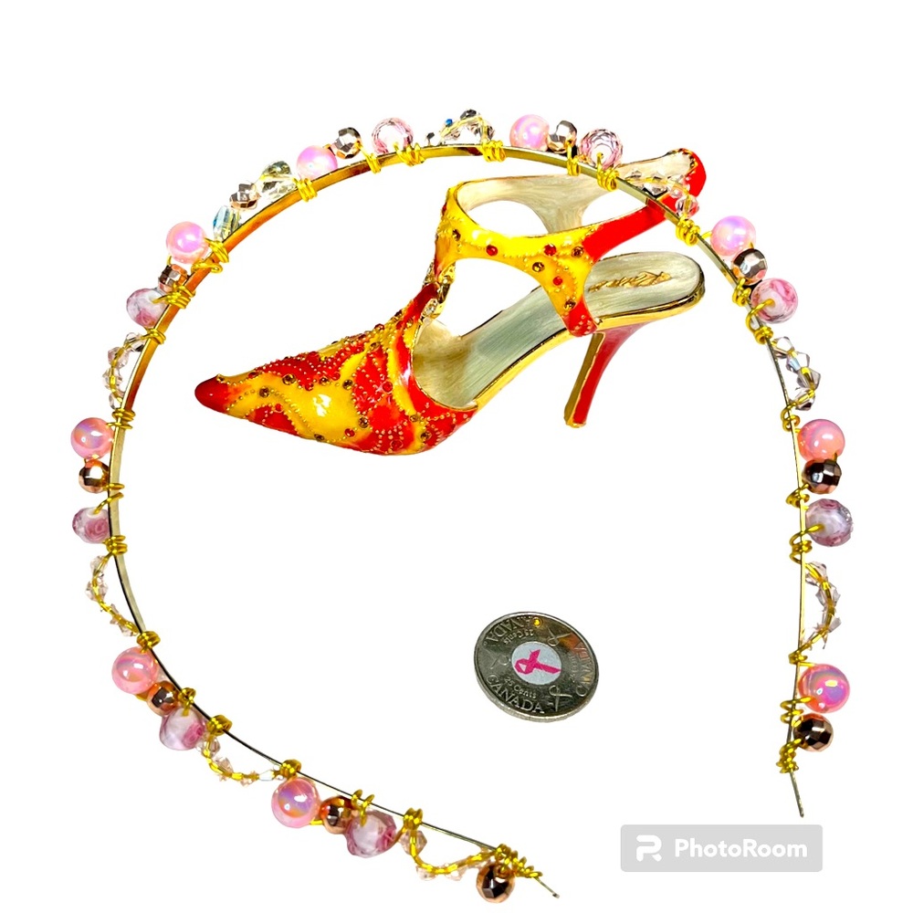 Bead and crystal headband -very pretty standard size